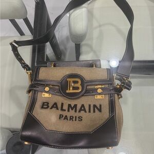 Balmain Khaki and Black Women's shoulder bag
